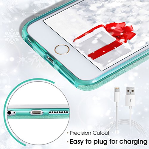 Mateprox Iphone 6S Plus Case Iphone 6 Plus Case Glitter Slim Crystal Bling 3 Layer Hybrid Protective Case For Iphone 6S Plus/6 Plus 5.5'' (Green) #TOP4