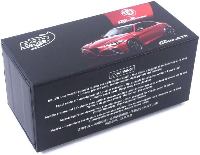 BBR Giulia GTA Rosso GTA Red with Carbon Top 1/64 Diecast Model Car BBRDIE6405