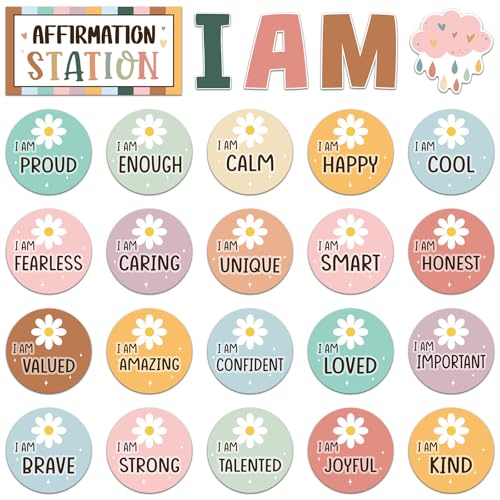 Boho-Pinnwand-Set Mit Positiven Affirmationen – Bunt, Wiederverwendbar, Inkl. 200 Klebepunkten