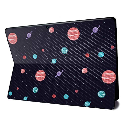 Image of MightySkins Carbon Fiber Skin for Microsoft Surface Pro X - Bright Night Sky | Textured Carbon Fiber Finish | Easy to Apply, Remove, and Change Styles | Made in The USA