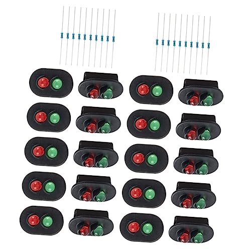 Artibetter Mini House Decor 2 Pieces Model Train Signals Road Signal Light Models for Sand Table Layout Sand Table Ornament