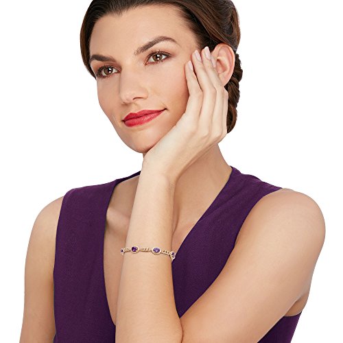 Ross-Simons 4.40 ct. t.w. Amethyst Link Bracelet in 18kt Gold Over Sterling Silver2