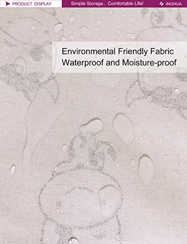 Inghua Laundry Hamper Large Canvas Fabric Lightweight Storage Basket/Toy Organizer/Dirty Clothes Collapsible Waterproof For College Dorms, Boys And Girls Bedroom,Bathroom(Cute Cows ) #TOP5