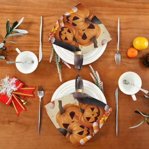 Servilletas de Tela Halloween Multicolor Pack x6 miniatura 5