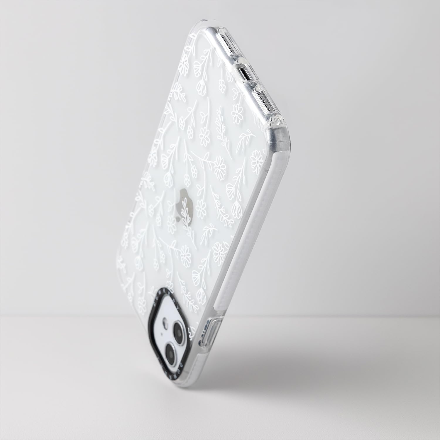 Cute White Flowers Case Compatible with iPhone 11 Clear Case, Floral Aesthetic Pattern, Soft TPU Full Body Protection Shockproof Slim Cases Cover for Girls Women - Image 5