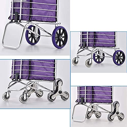 MTYLX Multifunktionaler Aufbewahrungswagen,Wagen Einkaufswagen Faltbarer Transportwagen Lager Kristallrad Komfortabler Griff Sackkarren Aufbewahrungswagen,4 Räder,8 Räder – Bild 7