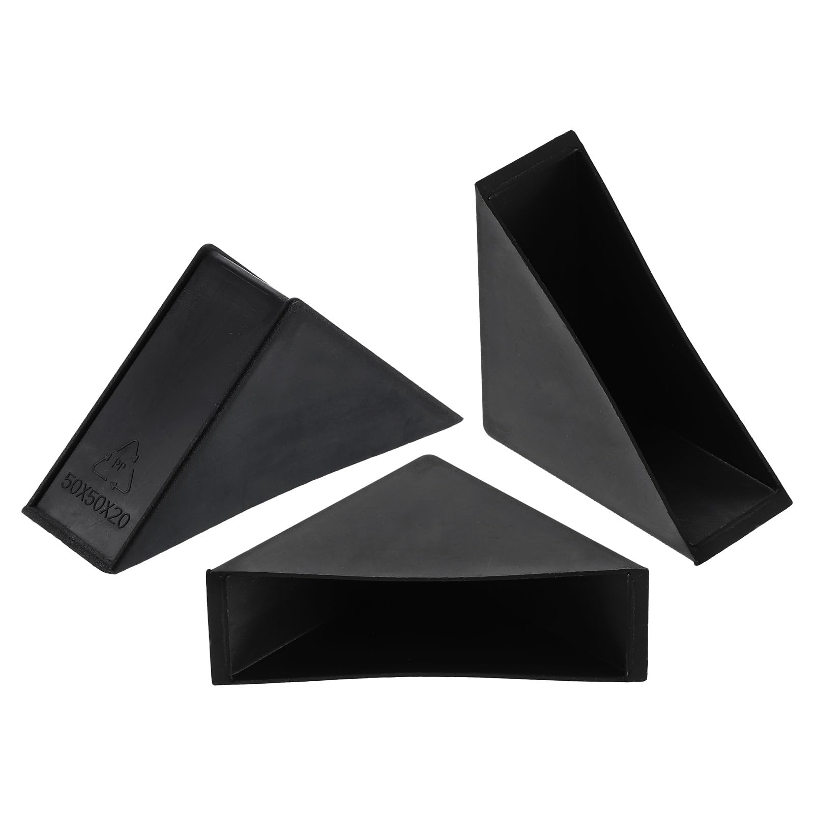 uxcell 8Pcs Plastic Corner Protectors 20x70mm Right Angle Shape Glass Corner Guards Cushion for Corner Protection of Glass, Mirror, Tile, Black
