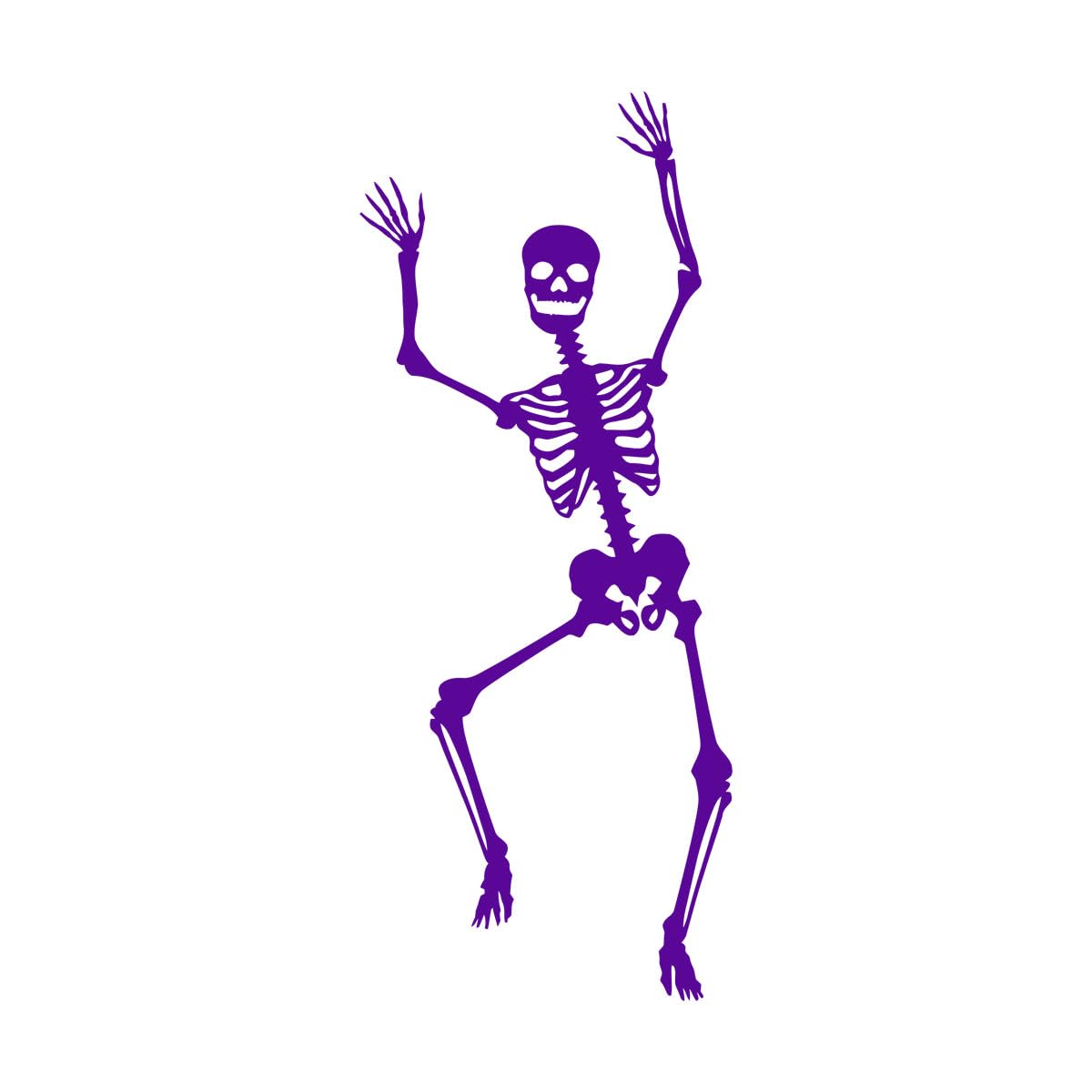 Halloween Wall Stickers Funny Skeleton Dancing Skull Bones Pattern Vinyl Wall Decal Living Room Nursery Kids Room Decor Extra Large - 57x142cm