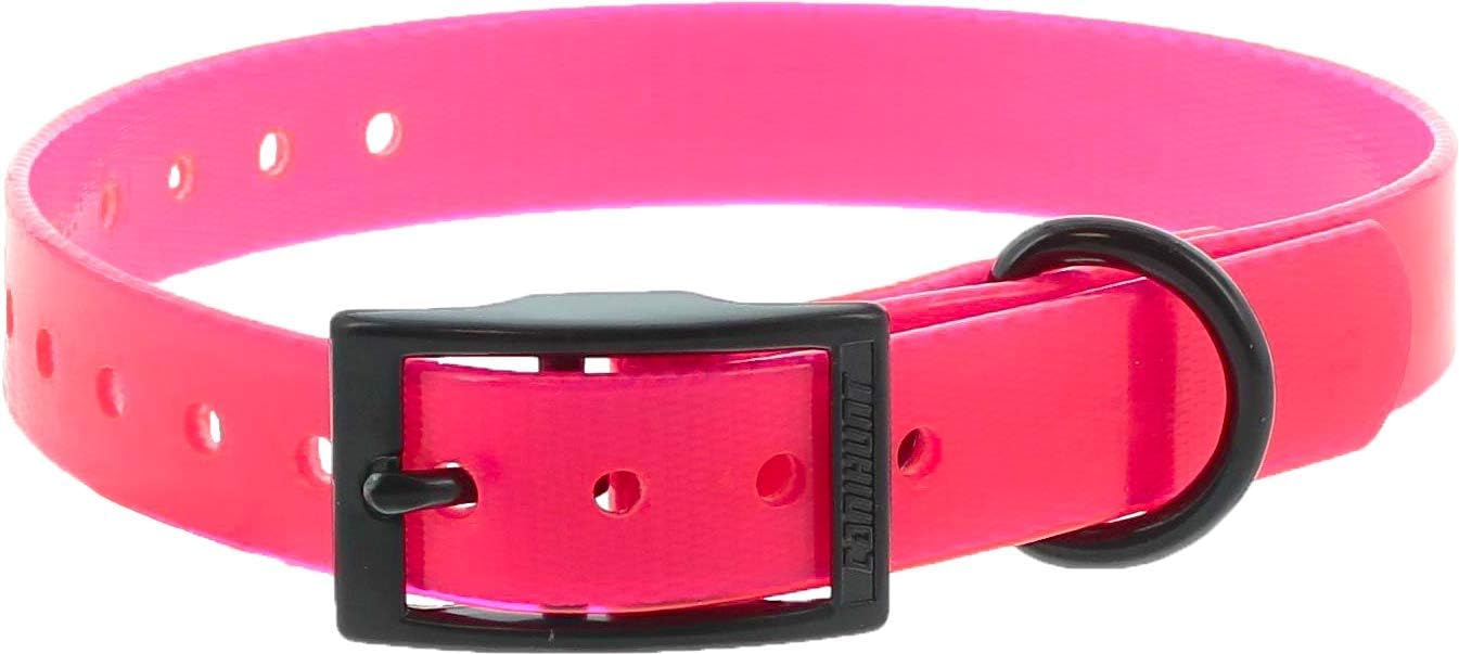 Dog Collar Pink Polyurethane 45 cm Double Buckle, Engravable (see details) 2