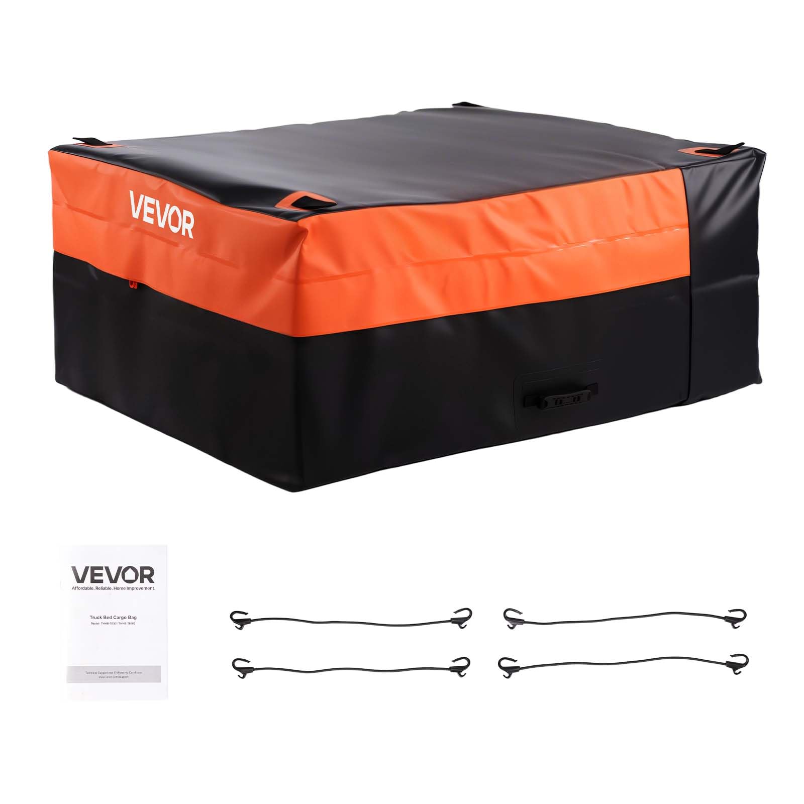 VEVOR Borsa da Carico per Cassone di Camion 1300 x 1020 x 555 mm Borsa da Carico Resistente per Cassone di Camion con 4 Corde Elastiche con Ganci, Adatta a Una Varietà di SUV e Pick-up