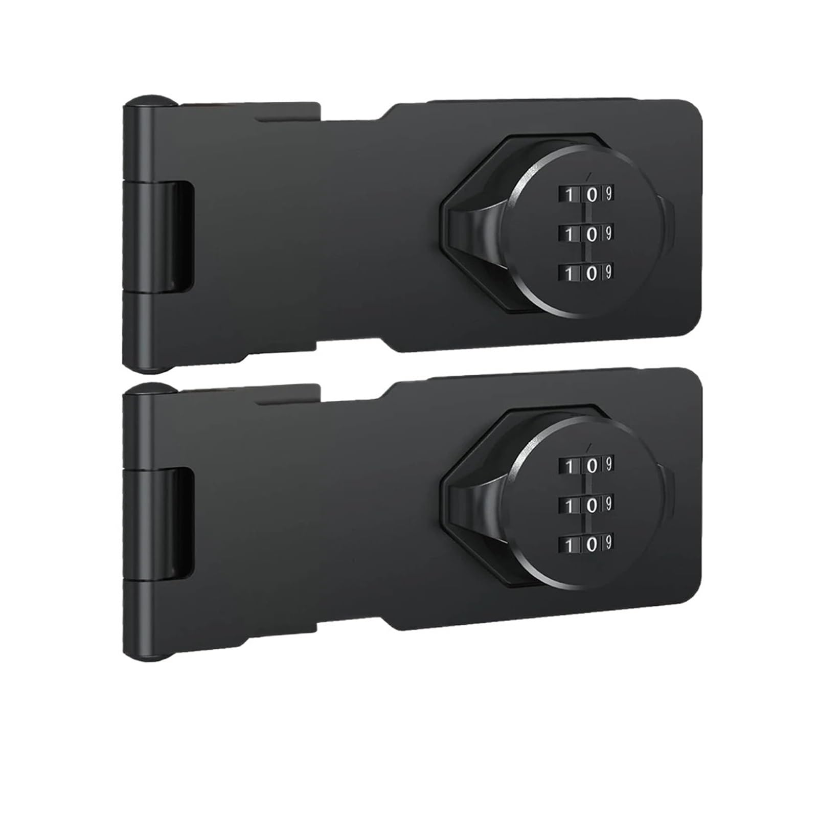 Bdfjeds 2 Pieces Black Cabinet Lock Cabinet Password Lock Zinc Alloy Security Cam Keyless Combination Latch For Locker Fence Garden