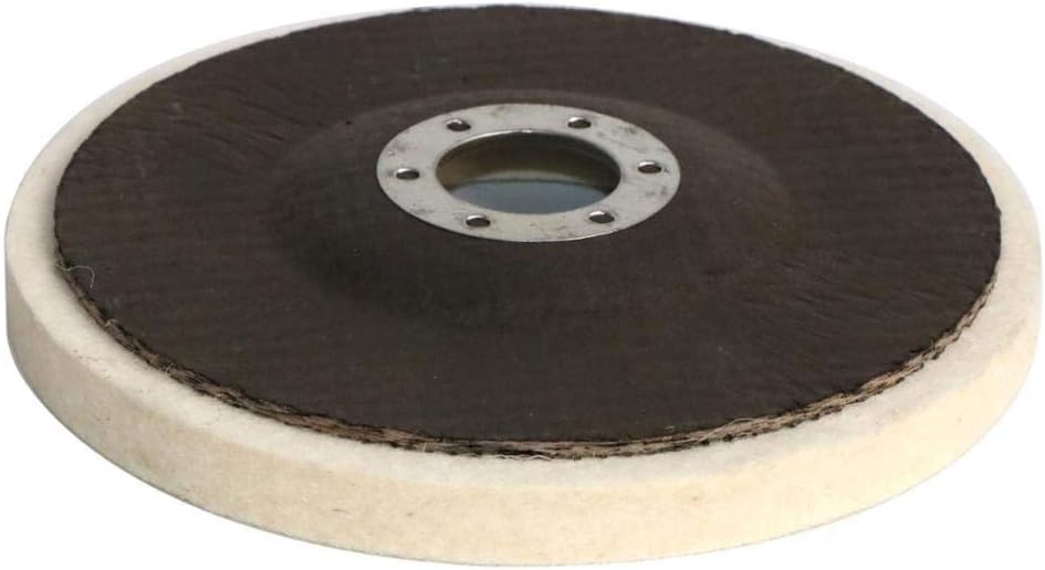5 Inch 125mm Wool Polishing Wheel Buffing Pads Angle Grinder Wheel Felt Polishing Disc for Metal Marble Glass Ceramics (Color : Orange, Size : 5PC_125X22MM)