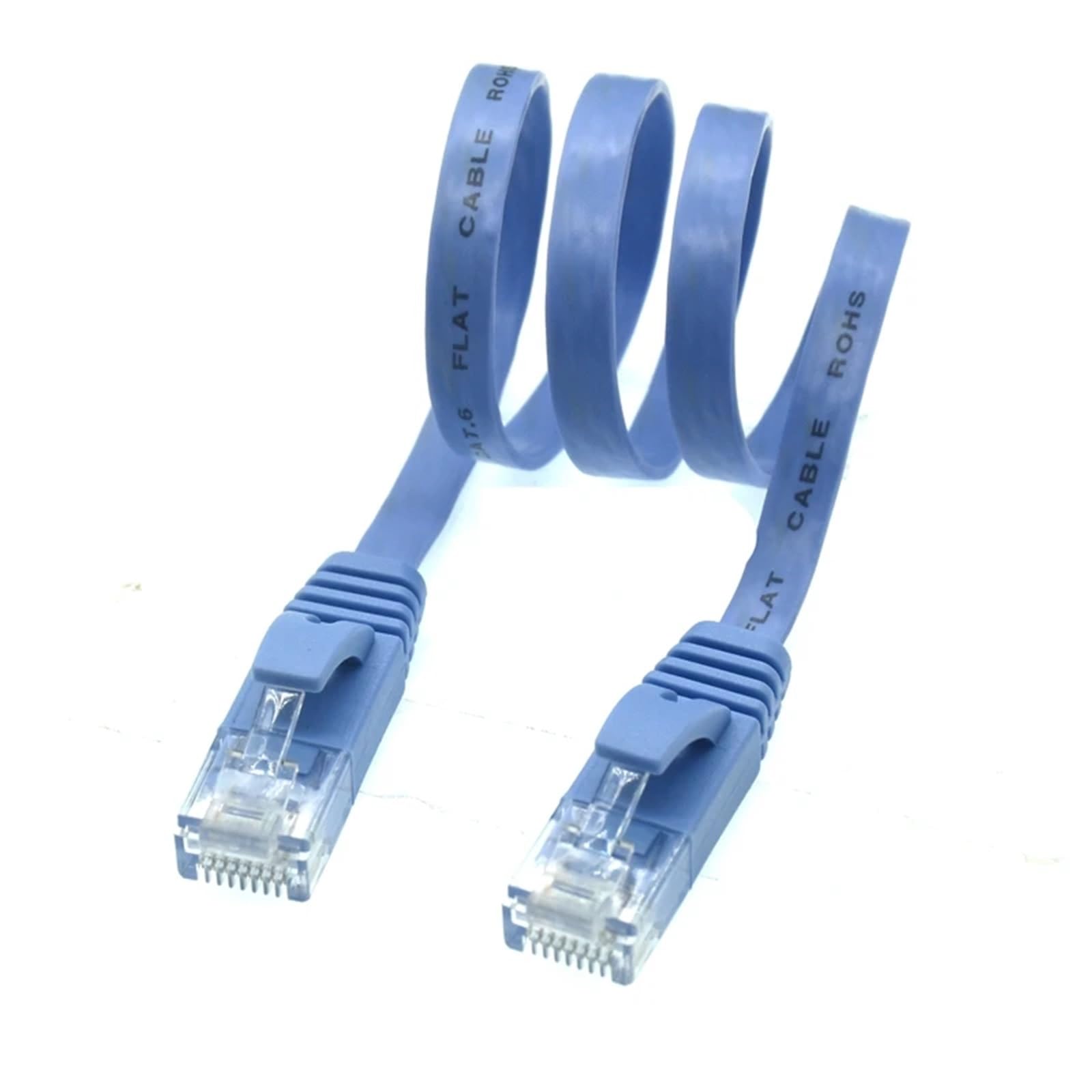 Kabel Ethernet Cat6 Lan płaski kabel UTP CAT 6 RJ45 sieciowy płaski krótki kabel 0,2 m 1/3 m/5 m kabel krosowy do routera laptopa, komputera (niebieski, 8 m)