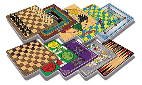 Merchant Ambassador 491160326 Classic Games, Enjoy 100 Different Games, Includes 5 Double-Sided Playing Boards thumb #2