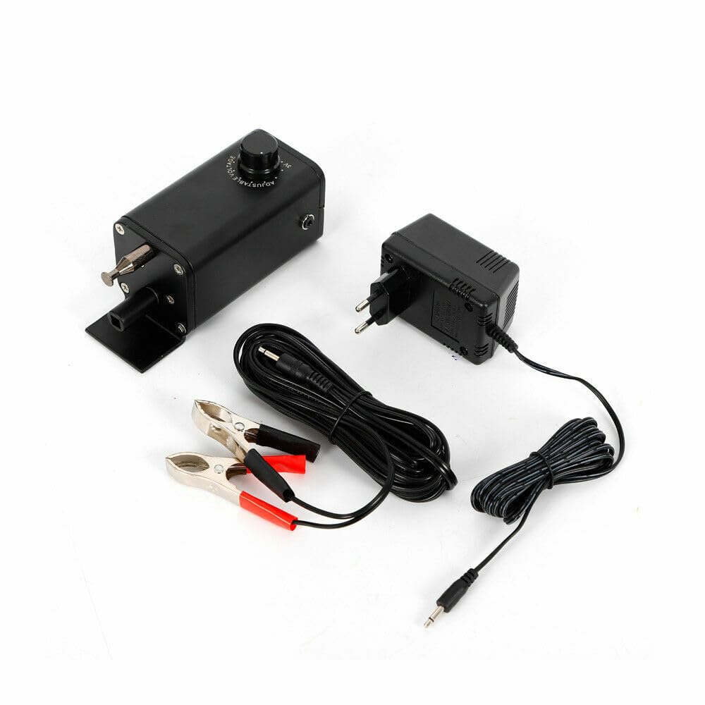 Elektrogrill Motor für BBQ Grill, 15W, 12V, Drehspieß, Tischgrill, Schwarz Metall