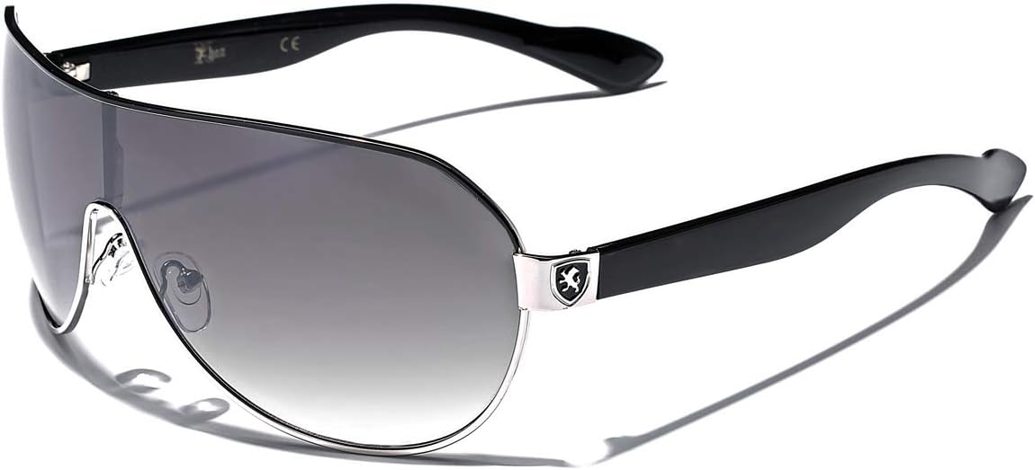 Fashion Men's Square Aviator Style Sunglasses Silver Black Sport Shades
