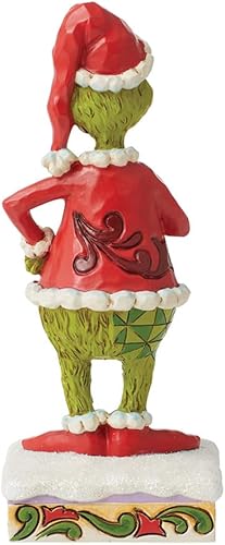 Miniatura 2 de Enesco Dr. Seuss Grinch por Jim Shore Happy Grinch - Figura de Navidad de Papá Noel, de resina, pintada a mano, figuras decorativas coleccionables,