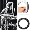 MAJORMENCH Self-adhesive Bass Drum Amplifier Pad with Port Hole Protector Black Foam Drum Kit Enhancer Accessory #5