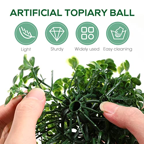 Milisten Boxwood Topiary Ball Artificial Topiary Plant Wedding Party Decorations Indoor Outdoor Artificial Plant Ball Topiary Tree Substitute 6Pcs #TOP3