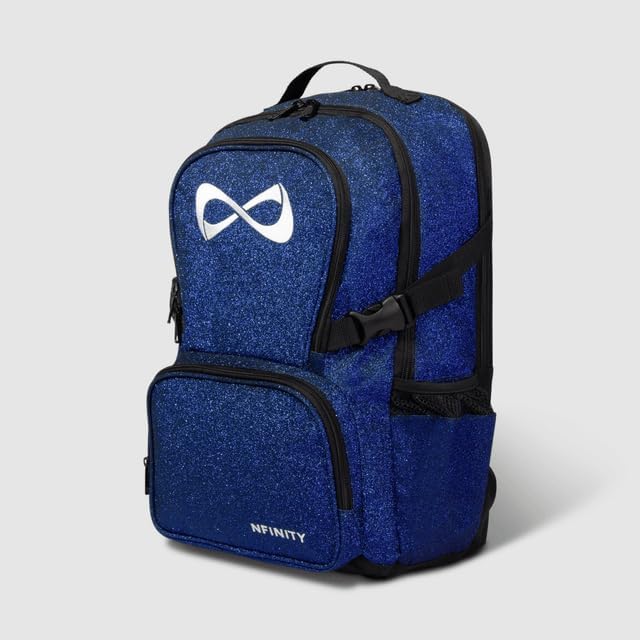 Miniatura 2 de Mochila Nfinity Sparkle para porristas Acabado brillante, ligera y duradera, con amplio almacenamiento y correas ajustables, Mediana