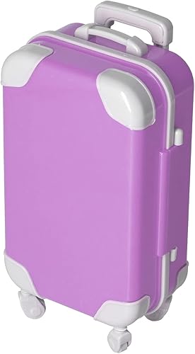 Miniatura 3 de Vakitar Maleta simulada vívida portátil exquisita maletines accesorios de muñeca, para el hogar, muñecas de niña de 18 pulgadas (morado)