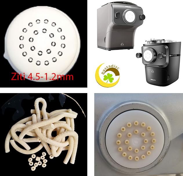 PASTADISC Ziti Pasta Noodles Disc, Long Ziti Shape Disc, Fit for Philips Pasta maker machine, Disc Compatible with Philips Pasta Maker Attachment, Kitchen Appliance