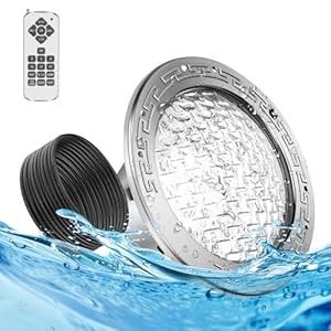 Pomeade SH101300 10inch Led Pool Lights for Inground Pools, 100FT AC120V LED Pool Light for 10 inch Wet Niche, Underwater Swimming Pool Spa Light for Pools, RGB, Remote Control.