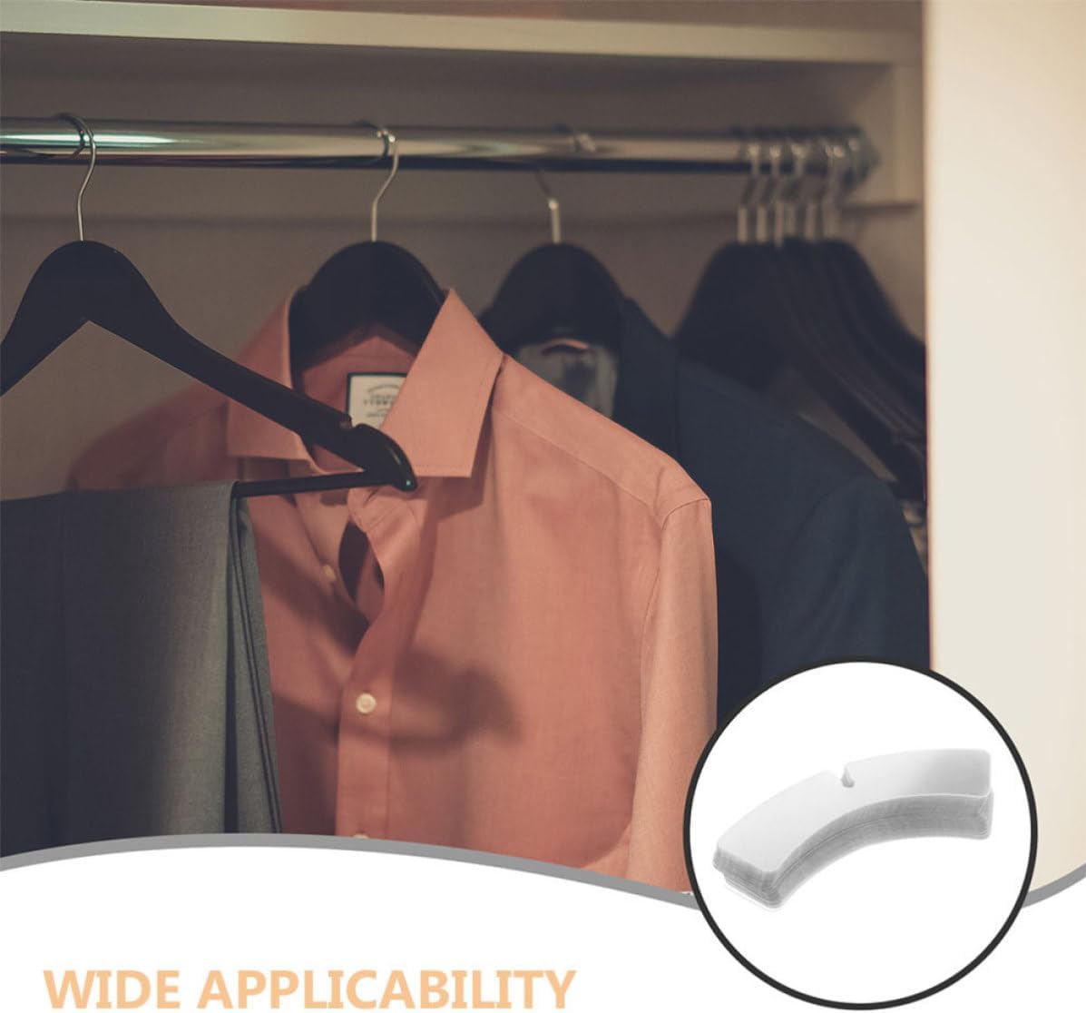 Beavorty 200pcs Plastic Collar Stays for Dress Shirts, Firm Collar Support