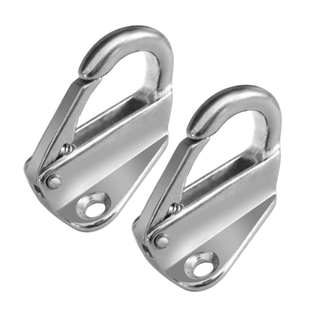 ibasenice Pcs Boat Hooks Marine Grade Stainless Steel Spring Hooks Boat Railing Attachments