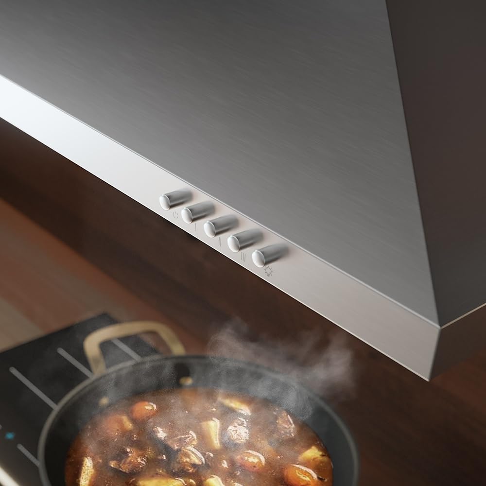 Cecotec Cappa aspirante piramidale 60 cm Bolero Flux PM 603500 Inox B. Motore 65 W, finitura inox, aspirazione 350 m3/h, controllo meccanico, 3 livelli di potenza, luce e filtro al carbonio