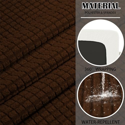 Housse de coussin pour véhicule récréatif extensible marron foncé - 6
