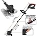 SMILOVII 21V Cordless Strimmer, Telescopic Lightweight Grass Trimmer with 6xMetal Blades & 10xPlastic Blades, 2 x 2000mAh Battery, Electric Garden Strimmer Grass Cutter for Lawn Edger Pruning Weed