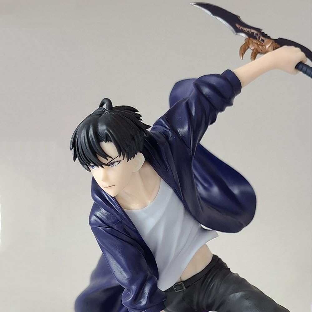 Zhongkaihua Figura Di Sung Jin Woo In PVC, 17 Cm, Statua Da Collezione Per Fan Di Anime, Con Base Stabile