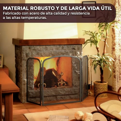 Miniatura 5 de Hersig - Rejilla Chimenea Salvachispas Chimenea 4 Hojas - 96,5 X 61 Cm