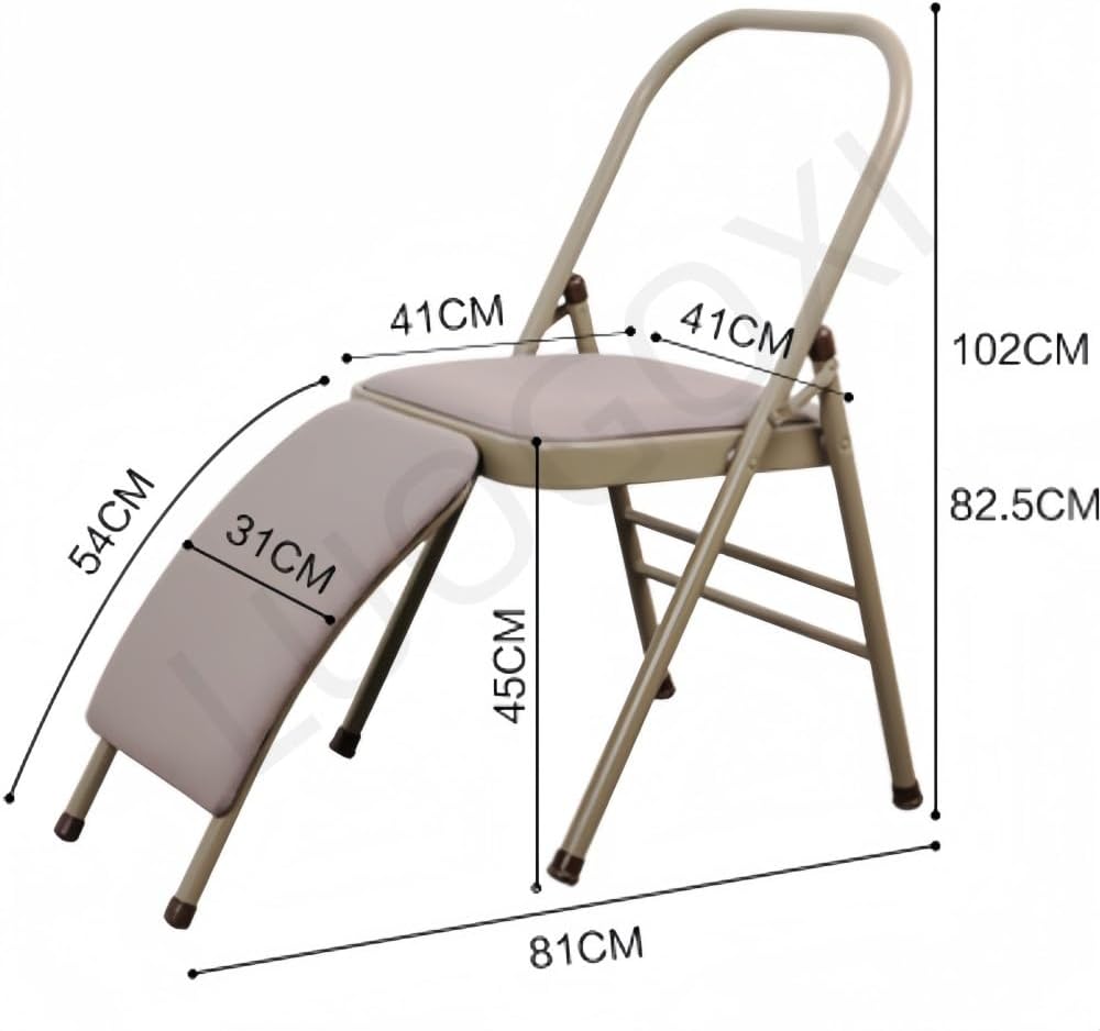 LUOGOXI折りたたみ式で持ち運び可能、耐荷重 150 kg の多機能ヨガ チェア。逆立ち、ストレッチ、トレーニングに使用できます