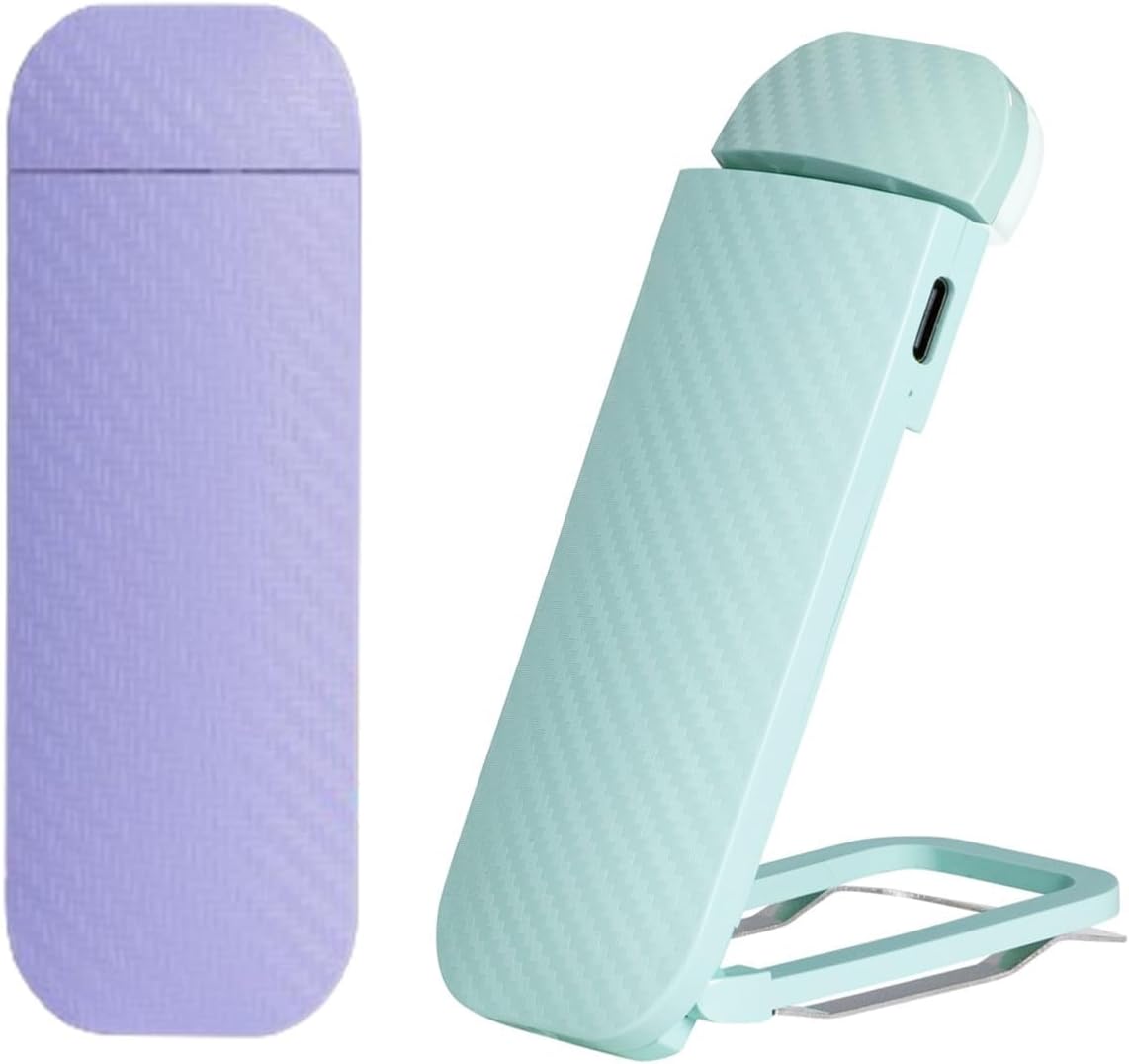HEMONNKAM Book Reading Light, 2 Pack Rechargeable Clip on Booklight, Eye Caring 3 Color Temperatures & 5 Brightness Levels, Night Use for Bed, Long Lasting, Reading at Night in Bed, Purple+Light Blue