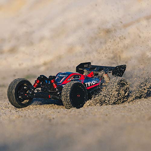 Image of ARRMA RC Car 1 /8 Typhon 6S V5 4WD BLX Buggy with Spektrum Firma RTR (Ready-to-Run), Black and Red, ARA8606V5