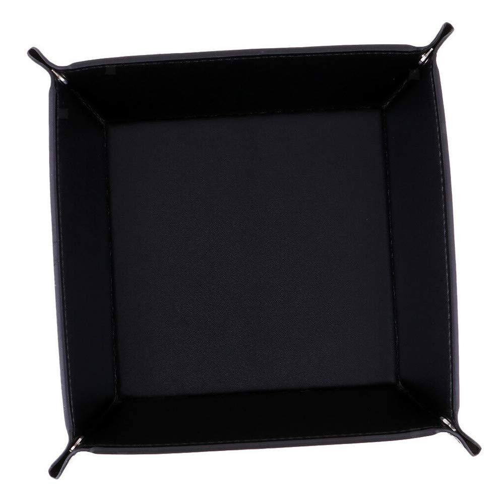 Yolistar Bandeja de almacenamiento de cuero rectangular para oficina, llaves, monedas, teléfono móvil