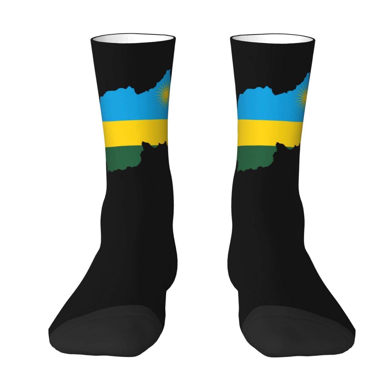 Lawenp Unisex As Pic Flag Map Of Rwanda Socks Winter Warm Crew Socks Moisture Wicking Athletic Socks For Mens And Womens