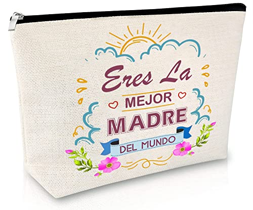 Sacos para mãe – és a melhor mãe – presentes para o dia da mãe/mulher bolsas de cosméticos originais com padrão e viagens mulher malas, Branco