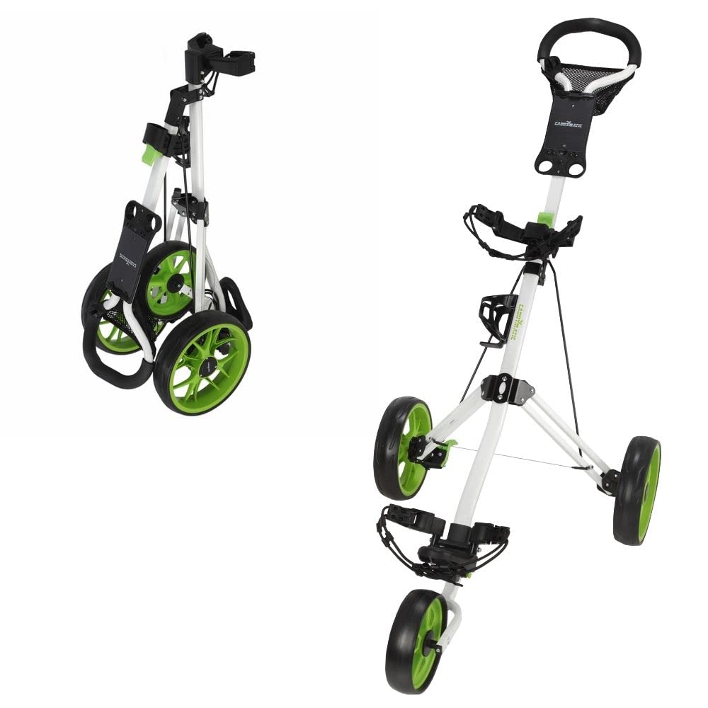 Golf Pro Lite Carrito DE Golf DE 3 Ruedas Blanco/Verde