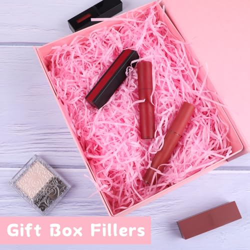 Füllmaterial Geschenk, 200g Osternest Füllung, Raffia Geschreddertes Papier, Papierschnitzel für die Osterdekoration Korbfüllung und Geschenkverpackung (Rosa)