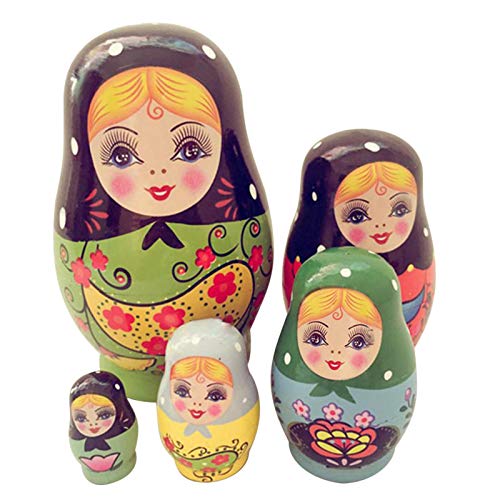 YAKELUS – Poupées Russes Matriochka 10 Pièces – Faites Main En Bois De Tilleul – Artisanat Traditionnel