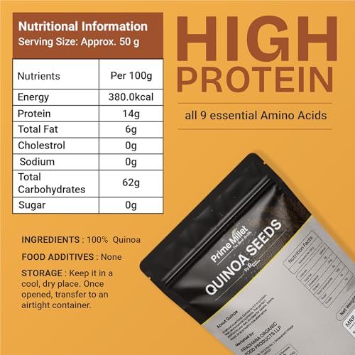Image of Prime Millets Quinoa Seeds 1kg | High Protein Superfood | Weight Loss & Diabetes Friendly | Gluten Free | Rich in Fiber