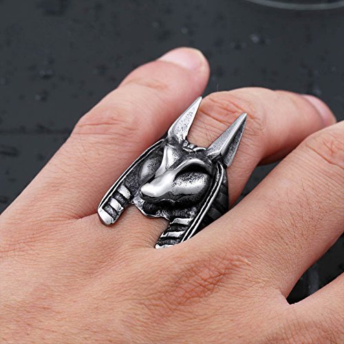 Image of Genuine Stainless Steel Ring for Men Fashion Punk Rock 3D Animal Rings