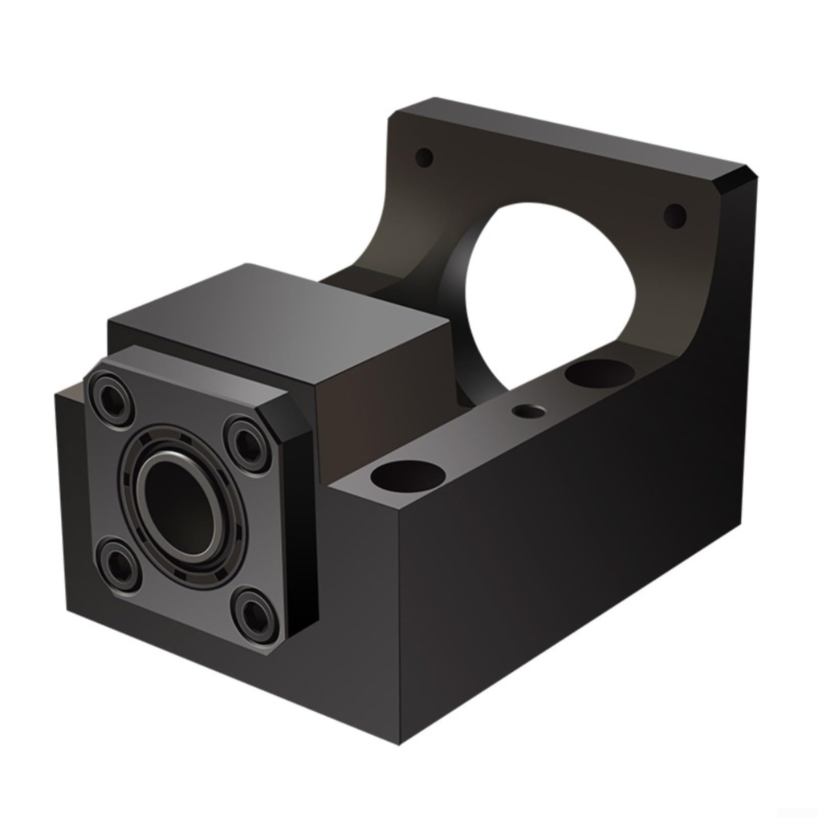 Staffa di montaggio in acciaio per motore passo-passo, sedile di fissaggio dell'albero di supporto, per motori da 86 mm e 57 mm, ricambio tipo BK15 con cuscinetti 6001, parte CNC ad alta coassialità