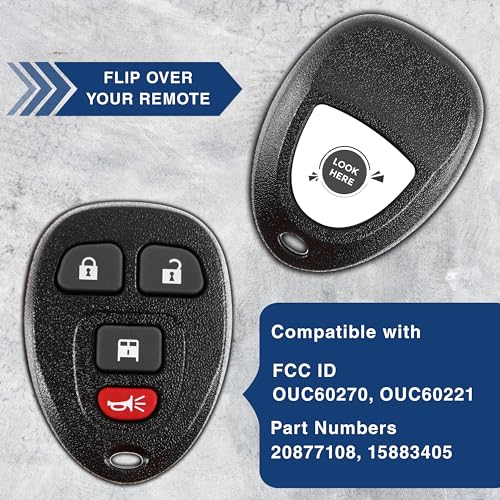 Plip clé auto Chevy Express van Savana télécommande ouverture centralisée de rechange - 5