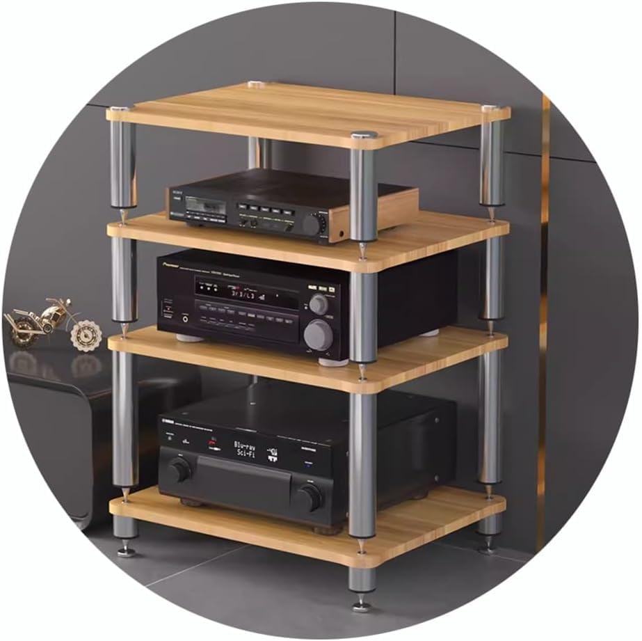 2/3/4-poziomowy stojak audio HiFi do odtwarzacza płyt i sprzętu AV, solidny, amortyzujący wstrząsy design dla kina domowego, miłośników muzyki i audiofilów, idealny do komponentów audio-wideo