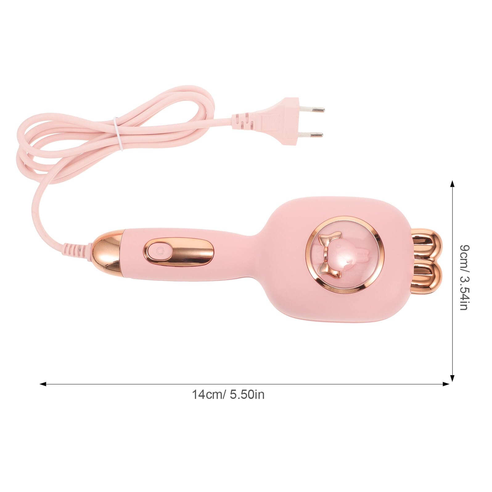 Arricciacapelli Ondulato 32mm Rosa in Abs e Smalto Ceramico