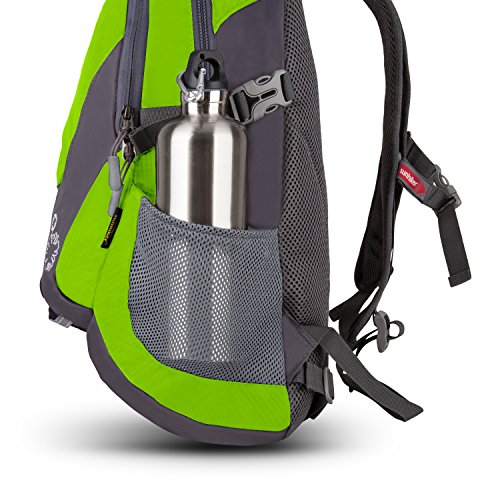 Cycling Hiking Backpack Sunhiker Water Resistant Travel Backpack Lightweight SMALL Daypack M0714 (Green)